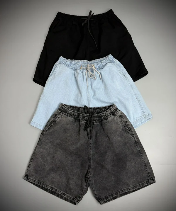 Short Jeans com cós de cordão